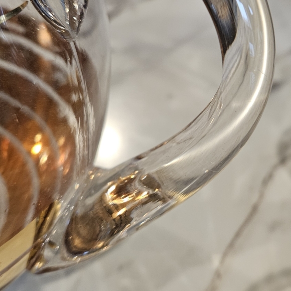 Vintage Dorothy Thorpe Gold Stripe 100 oz Pitcher & 6 (10 oz) Matching Tumblers - Picture 4 of 9